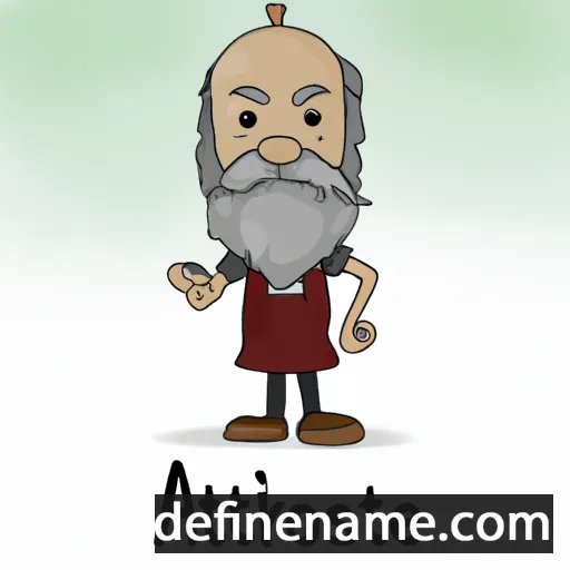 cartoon of the name Aristotle