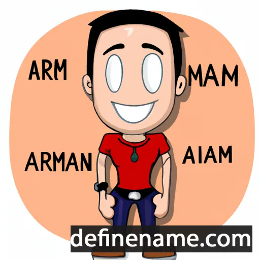 cartoon of the name Armani