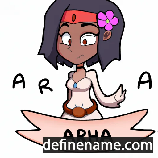 cartoon of the name Aroha