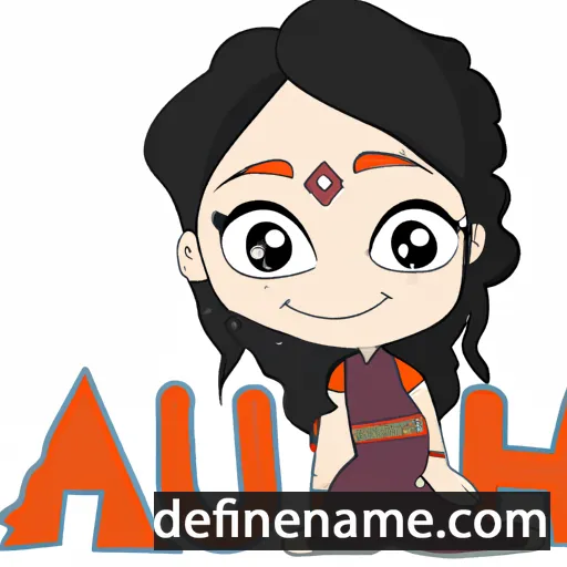 cartoon of the name Arushi