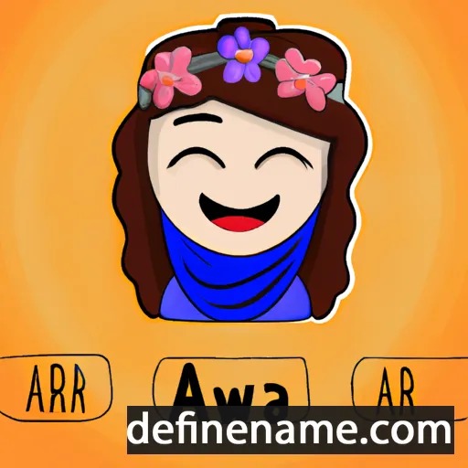 cartoon of the name Arwa