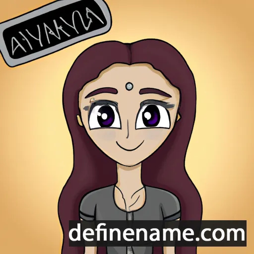 cartoon of the name Aryana