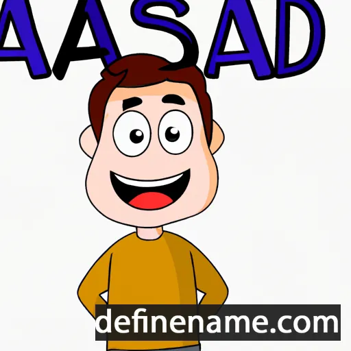 cartoon of the name As'ad