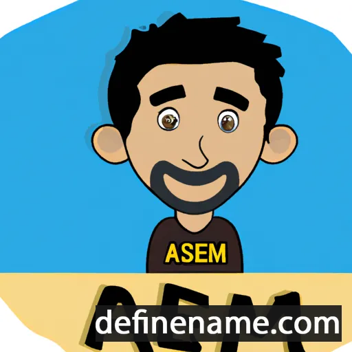 cartoon of the name Aseem