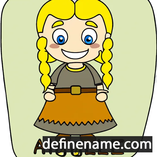 cartoon of the name Aslaug