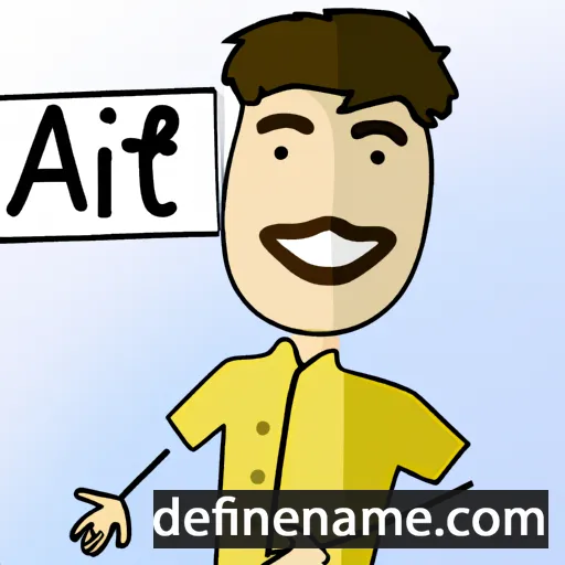 cartoon of the name Atif