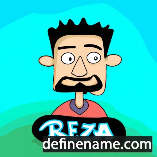 cartoon of the name Reza