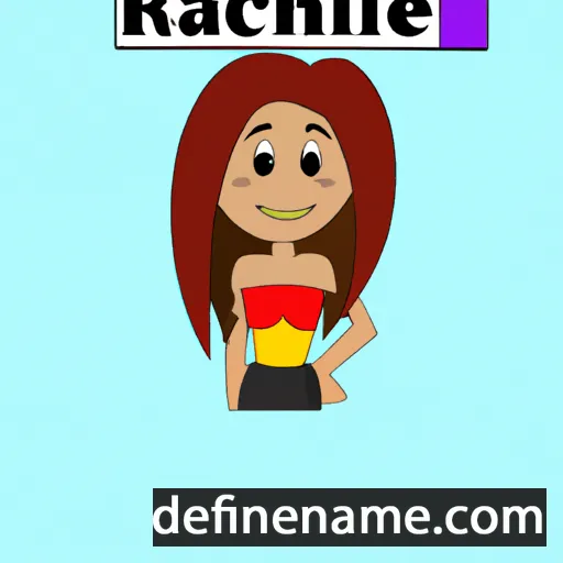 cartoon of the name Rhachel