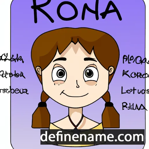 cartoon of the name Rhona