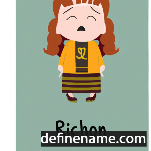 cartoon of the name Ríonach