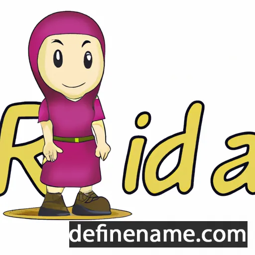 cartoon of the name Rida