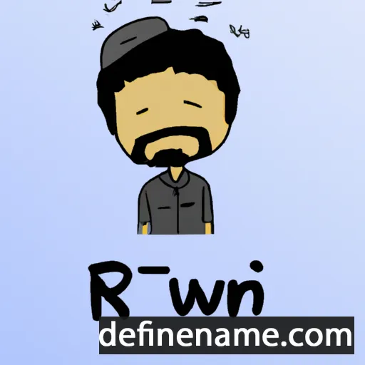 cartoon of the name Rizwan