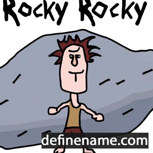 cartoon of the name Rocky