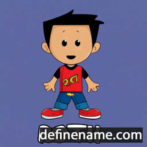 cartoon of the name Rohit