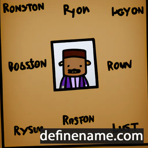 cartoon of the name Royston