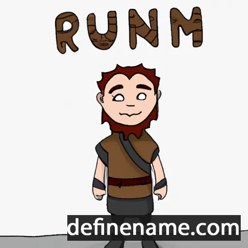 cartoon of the name Rúnar