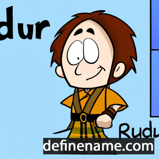 cartoon of the name Ruadh