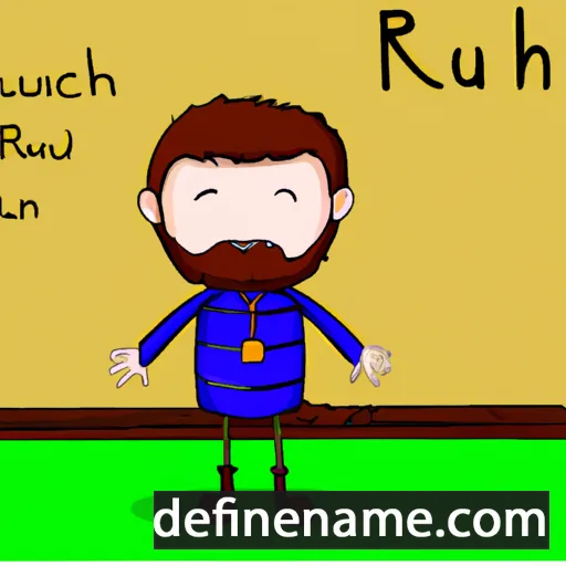 cartoon of the name Ruaridh