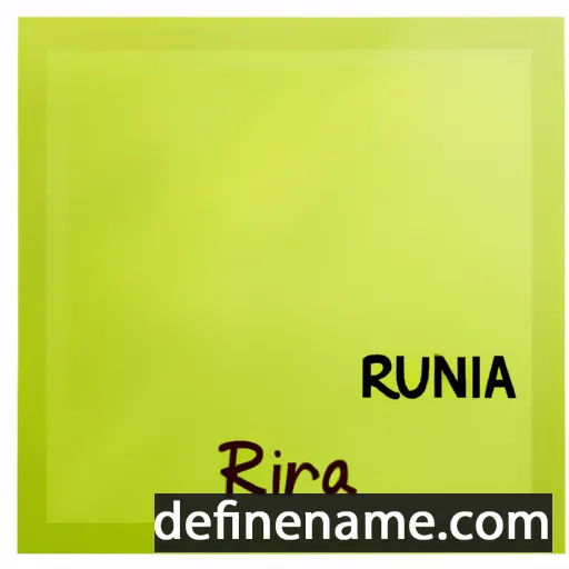 cartoon of the name Rufina