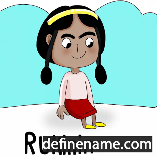 cartoon of the name Rukmini