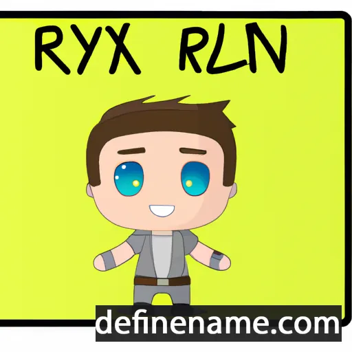 cartoon of the name Rylan