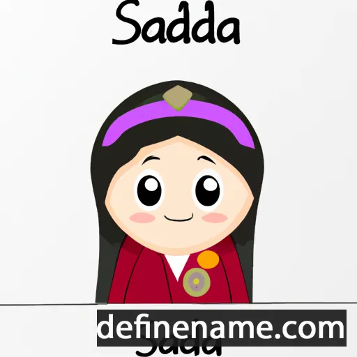 cartoon of the name Sa'adah