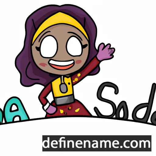 cartoon of the name Sa'dia