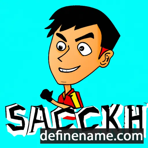 cartoon of the name Sachin