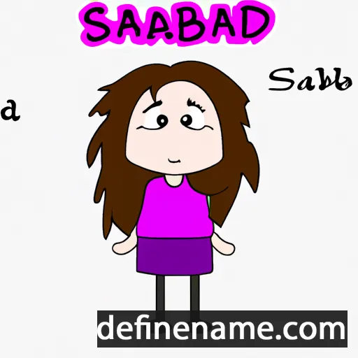 cartoon of the name Sadbh