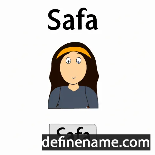 cartoon of the name Safia