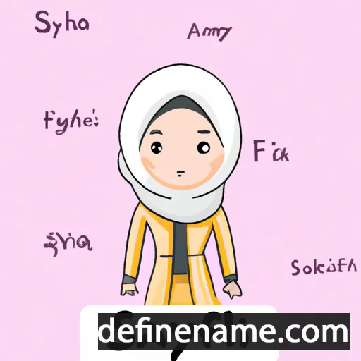 cartoon of the name Safiyyah