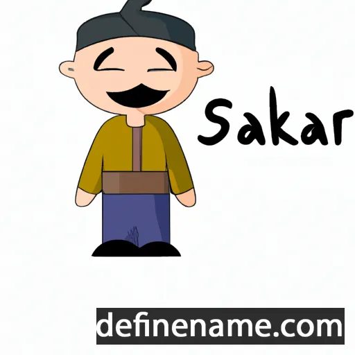 cartoon of the name Sakhr