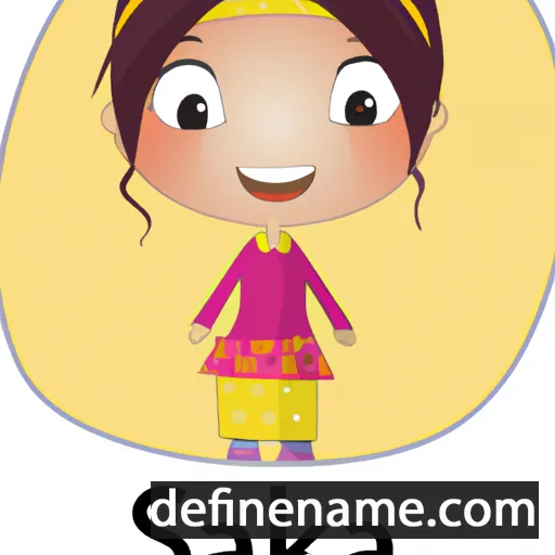 cartoon of the name Sakina