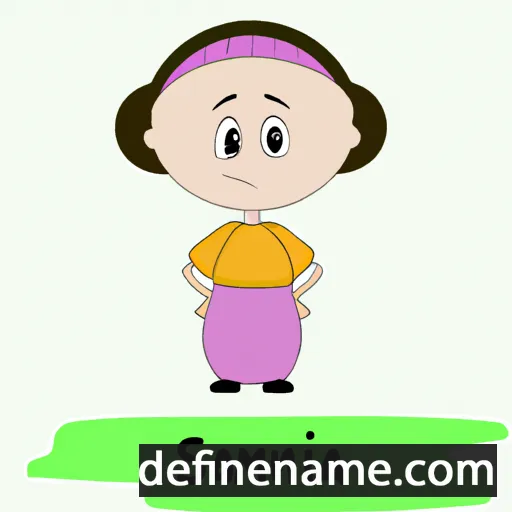 cartoon of the name Samina