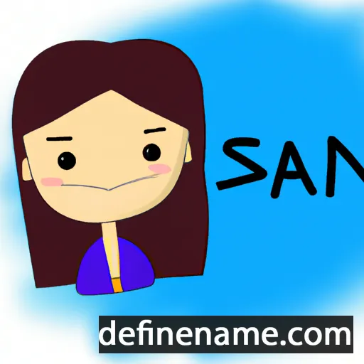 cartoon of the name Sanaz