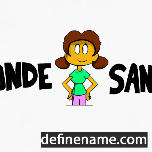 cartoon of the name Sandie