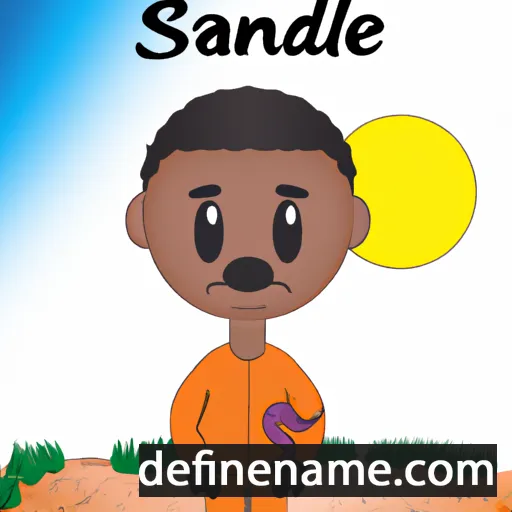 cartoon of the name Sandile