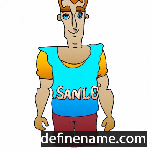 cartoon of the name Sanel