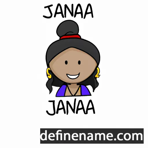 cartoon of the name Sanjana