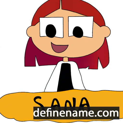 cartoon of the name Sanna