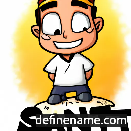 cartoon of the name Santi