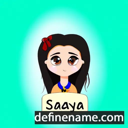 cartoon of the name Sanya