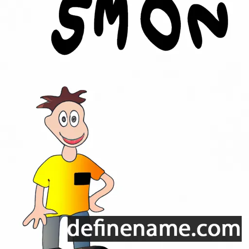 cartoon of the name Šimon