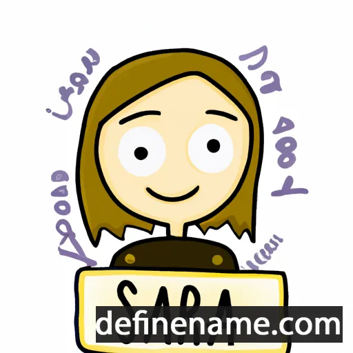 cartoon of the name Sara