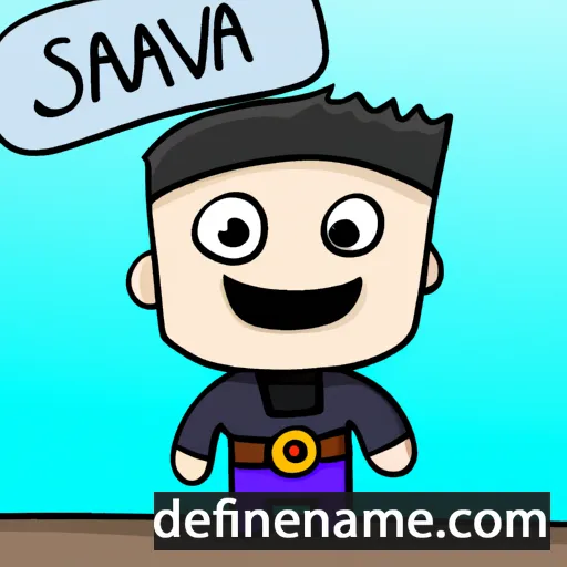 cartoon of the name Sava