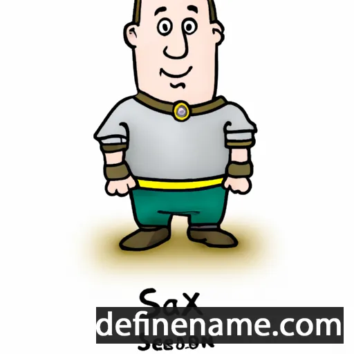 cartoon of the name Saxon