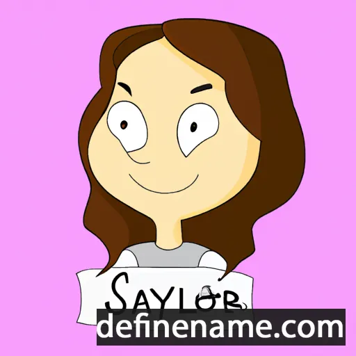 cartoon of the name Saylor