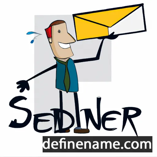 cartoon of the name Sender