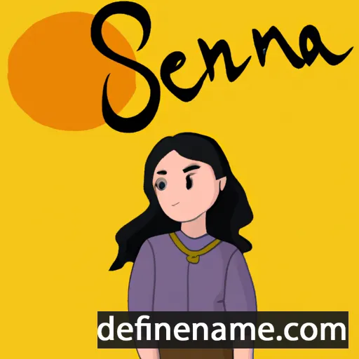 cartoon of the name Senja