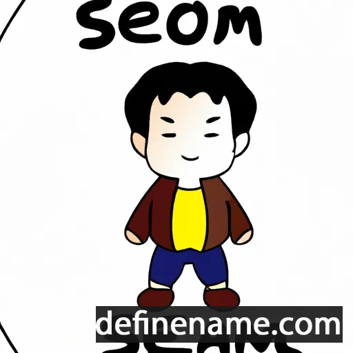 cartoon of the name Seosamh